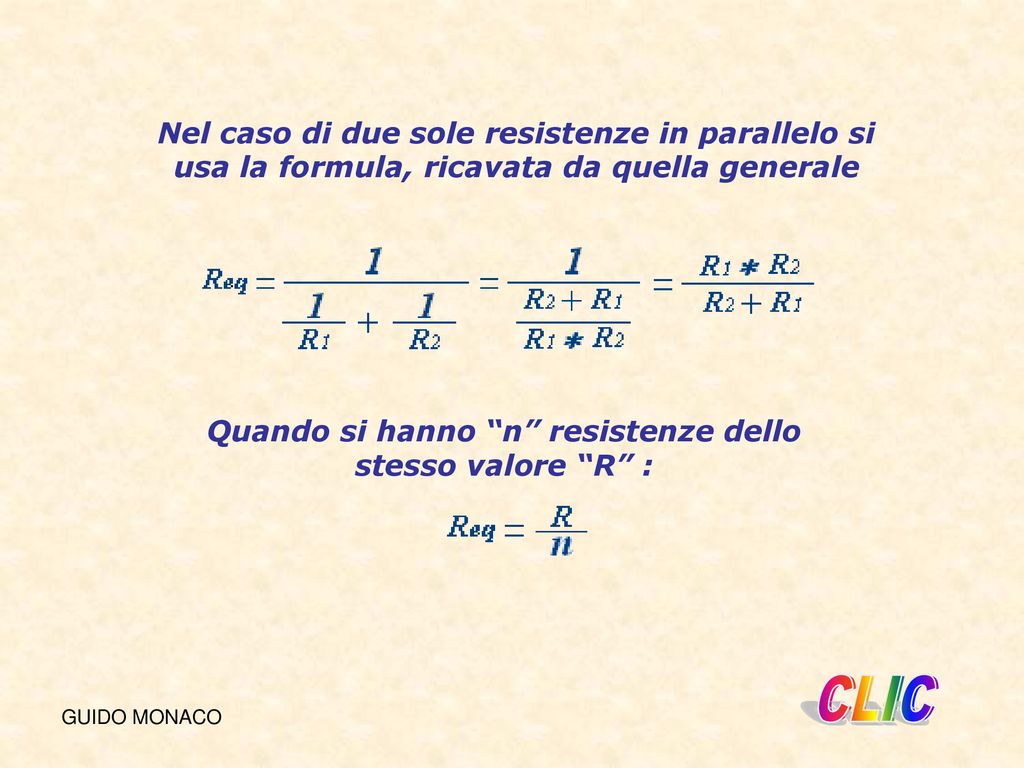 Resistenze In Parallelo Ppt Scaricare